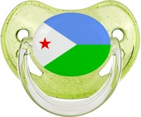 Drapeau Djibouti Tétine Physiologique Vert à paillette