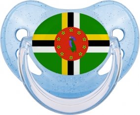 Drapeau Dominique Sucete Physiologique Bleue à paillette