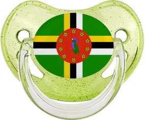 Drapeau Dominique Sucete Physiologique Vert à paillette