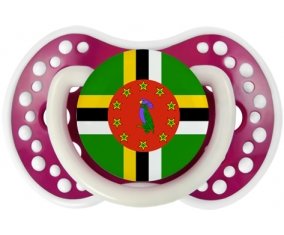 Drapeau Dominique Tétine LOVI Dynamic Fuchsia phosphorescente