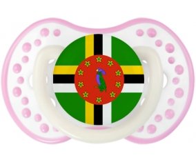 Drapeau Dominique Tétine LOVI Dynamic Blanc-rose phosphorescente