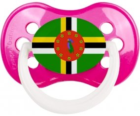 Drapeau Dominique Sucette Anatomique Rose foncé classique