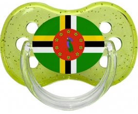 Drapeau Dominique Sucette Cerise Vert à paillette