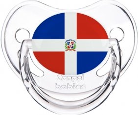 Drapeau République Dominicaine Sucette Physiologique Transparent classique