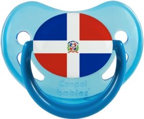 Drapeau République Dominicaine Sucette Physiologique Bleue phosphorescente