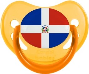 Drapeau République Dominicaine Sucette Physiologique Jaune phosphorescente