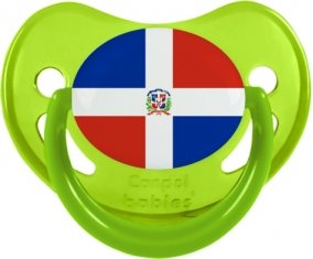 Drapeau République Dominicaine Sucette Physiologique Vert phosphorescente