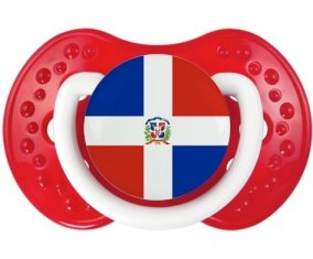 Drapeau République Dominicaine Sucette LOVI Dynamic Blanc-rouge classique
