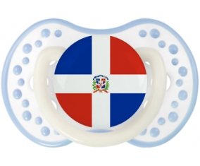 Drapeau République Dominicaine Sucette LOVI Dynamic Blanc-cyan classique