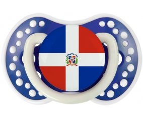 Drapeau République Dominicaine Sucette LOVI Dynamic Bleu-marine phosphorescente