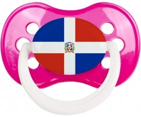 Drapeau République Dominicaine Tétine Anatomique Rose foncé classique