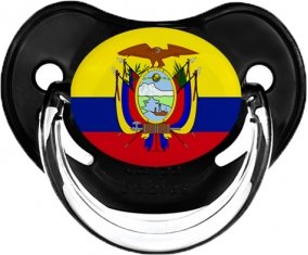 Drapeau Equateur Sucette Physiologique Noir classique