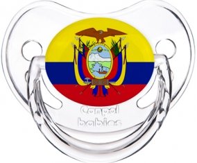 Drapeau Equateur Sucette Physiologique Transparent classique