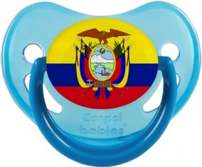 Drapeau Equateur Sucette Physiologique Bleue phosphorescente