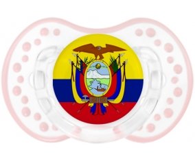 Drapeau Equateur Sucette LOVI Dynamic Retro-blanc-rose-tendre classique