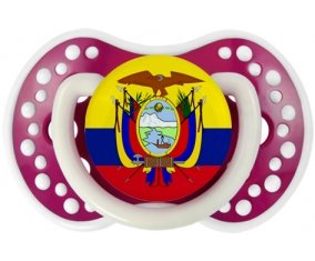 Drapeau Equateur Sucette LOVI Dynamic Fuchsia phosphorescente