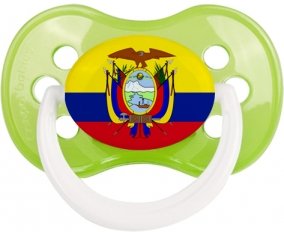 Drapeau Equateur Sucette Anatomique Vert classique