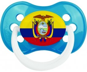 Drapeau Equateur Sucette Anatomique Cyan classique