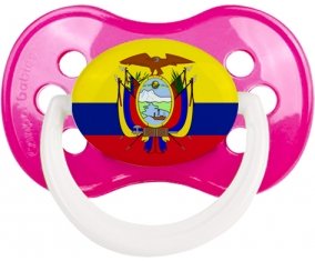 Drapeau Equateur Sucette Anatomique Rose foncé classique