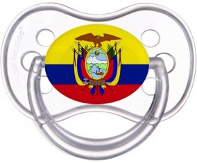Drapeau Equateur Sucette Anatomique Transparente classique