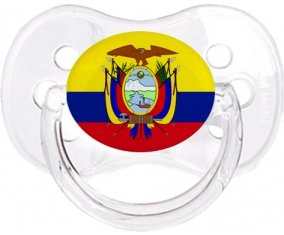Drapeau Equateur Tétine Cerise Transparent classique