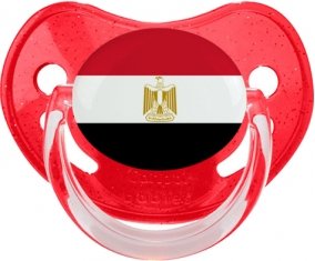 Drapeau Egypte Tétine Physiologique Rouge à paillette