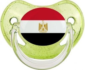 Drapeau Egypte Tétine Physiologique Vert à paillette