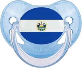 Drapeau Le Salvador Sucete Physiologique Bleue à paillette