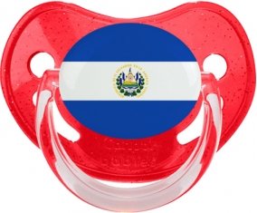 Drapeau Le Salvador Sucete Physiologique Rouge à paillette