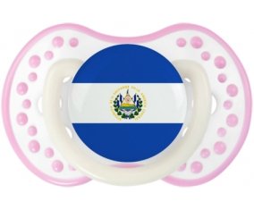 Drapeau Le Salvador Tétine LOVI Dynamic Blanc-rose phosphorescente