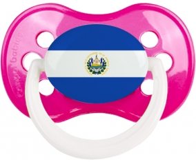 Drapeau Le Salvador Sucette Anatomique Rose foncé classique