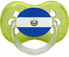 Drapeau Le Salvador Sucette Cerise Vert à paillette
