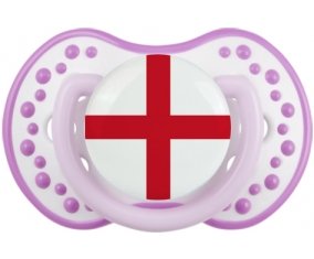 Drapeau Angleterre Sucette LOVI Dynamic Blanc-mauve classique