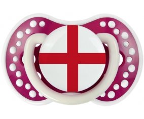 Drapeau Angleterre Sucette LOVI Dynamic Fuchsia phosphorescente