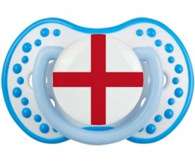 Drapeau Angleterre Sucette LOVI Dynamic Blanc-bleu phosphorescente