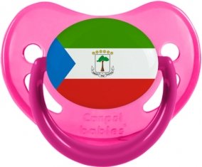 Drapeau Guinée Équatoriale Sucette Physiologique Rose phosphorescente