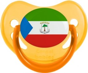 Drapeau Guinée Équatoriale Sucette Physiologique Jaune phosphorescente
