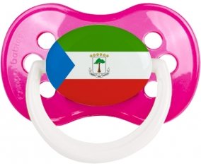 Drapeau Guinée Équatoriale Sucette Anatomique Rose foncé classique