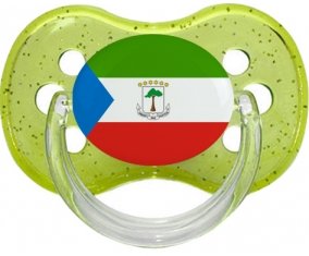 Drapeau Guinée Équatoriale Tétine Cerise Vert à paillette