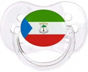 Drapeau Guinée Équatoriale Tétine Cerise Transparent classique