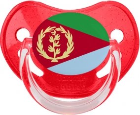 Drapeau Érythrée Tétine Physiologique Rouge à paillette