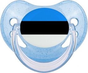 Drapeau Estonie Sucete Physiologique Bleue à paillette