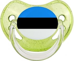 Drapeau Estonie Sucete Physiologique Vert à paillette