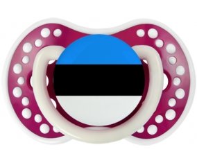 Drapeau Estonie Tétine LOVI Dynamic Fuchsia phosphorescente