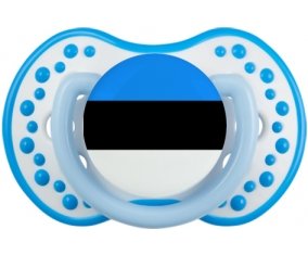 Drapeau Estonie Tétine LOVI Dynamic Blanc-bleu phosphorescente