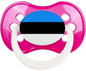 Drapeau Estonie Sucette Anatomique Rose foncé classique