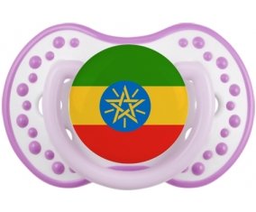 Drapeau Ethiopie Sucette LOVI Dynamic Blanc-mauve classique