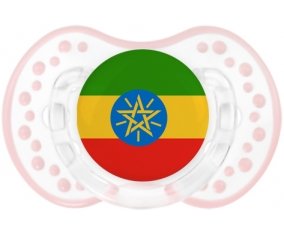 Drapeau Ethiopie Sucette LOVI Dynamic Retro-blanc-rose-tendre classique