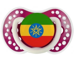 Drapeau Ethiopie Sucette LOVI Dynamic Fuchsia phosphorescente