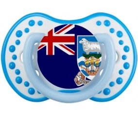 Drapeau les îles Falkland Sucette LOVI Dynamic Blanc-bleu phosphorescente